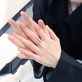 thumbnail image 3 of Yesbay Opening Ring Adjustable Double Bar Geometric Ring Women Men Jewelry-Black, 3 of 7