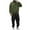 Army Green, variant on Mens 2 Piece Sets Long Sleeve Jacquard High Neck Pullover and Joggers Cargo Pant Tracksuits Fall Winter Outfits (XL, White)