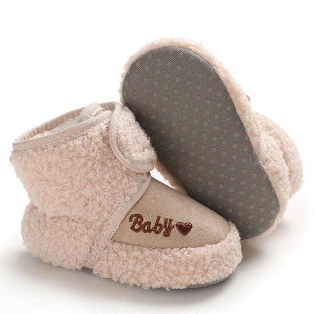Zapatos de invierno para bebé Hugo Caqui 13 Cm suela suave
