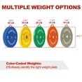 thumbnail image 5 of FlexWave Bumper Weight Plates Set, 260 lb Total, Colored, Olympic 2-Inch Hole, 5 of 8