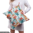 thumbnail image 5 of Ambesonne Tropical Fabric by the Yard Upholstery, Colorful Palm Trees Art, 2 Yards, Scarlet Turquoise Blue, 5 of 5