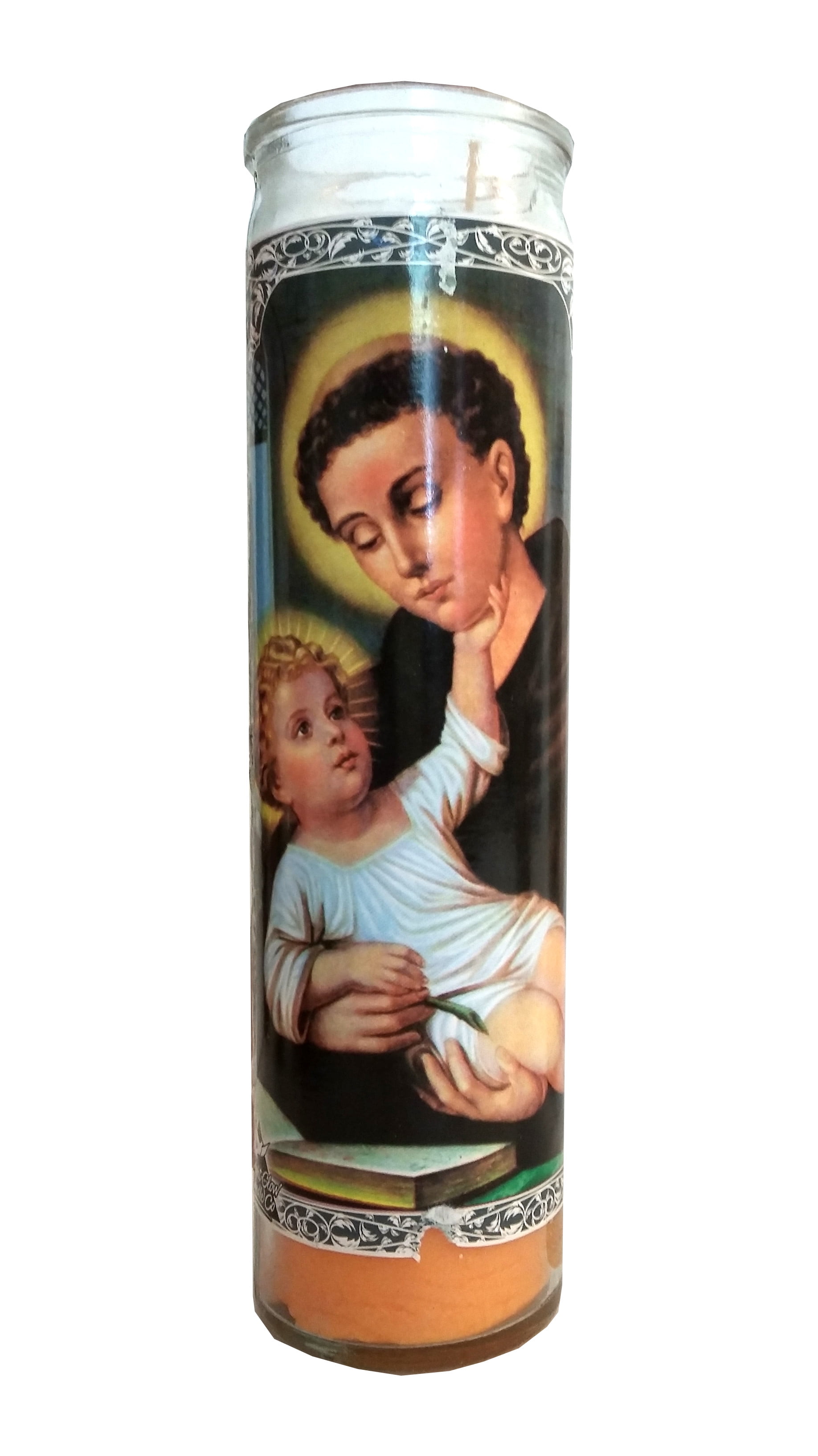 St. Anthony (San Antonio De Padua) Devotional Yellow-Orange Candle