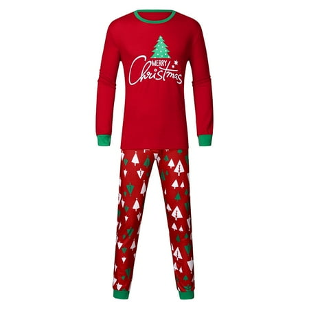 

Christmas Man Daddy Cartoon Tree Print Top+Pants Xmas Family Clothes Pajamas