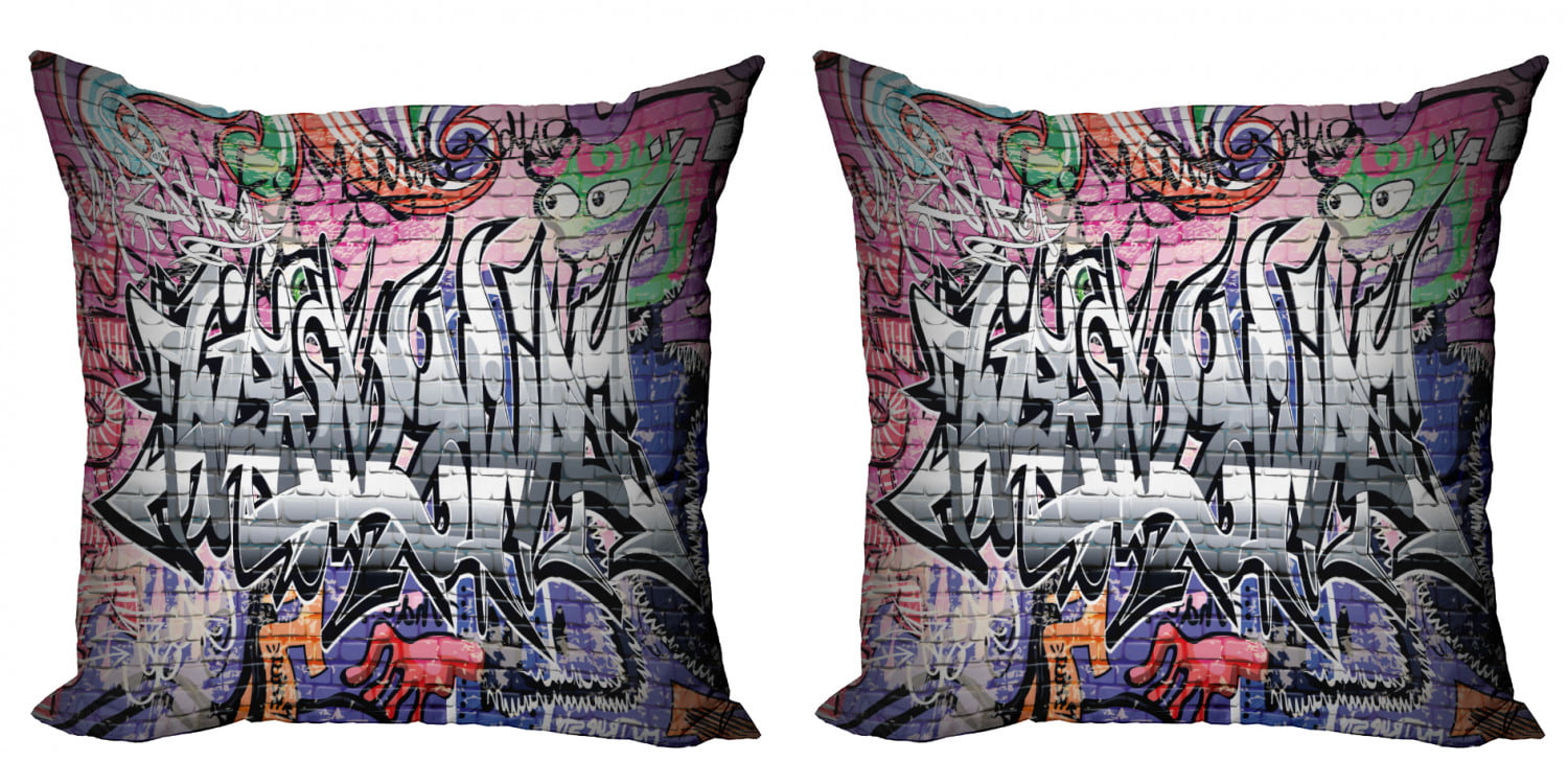 3.Wholesale Basquiat Graffiti Pillow Cover Linen Cotton Decorative Cushion Cover