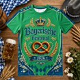 thumbnail image 2 of Telankuip Men's Traditional Bavarian Oktoberfest T Shirt Vintage Printed Classic Crew Neck Short Sleeve Graphic Tees Plus Size Loose Comfort Casual Summer Tops for Festival 1âGreen M, 2 of 4