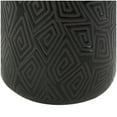 thumbnail image 4 of DecMode 15" Black Ceramic Vase with Geometric Etchings, 4 of 10