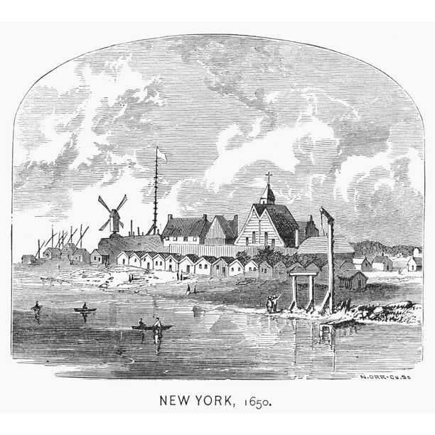New Amsterdam, 1650. /Nview Of The Dutch Colony Of New Amsterdam (Later