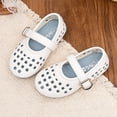 thumbnail image 5 of Viluyesy Girls Mary Jane Sandals Kids Summer Hollow Out Closed Toe Adjustable Strap Shoes White Size 11.5 Little Kids, 5 of 7