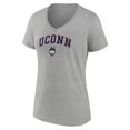thumbnail image 2 of Women's Gray UConn Huskies Campus V-Neck T-Shirt, 2 of 3
