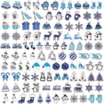 thumbnail image 1 of Colgantes esmaltados Charm SANNIX con forma de copo de nieve para invierno, 110 unidades, 1 of 6