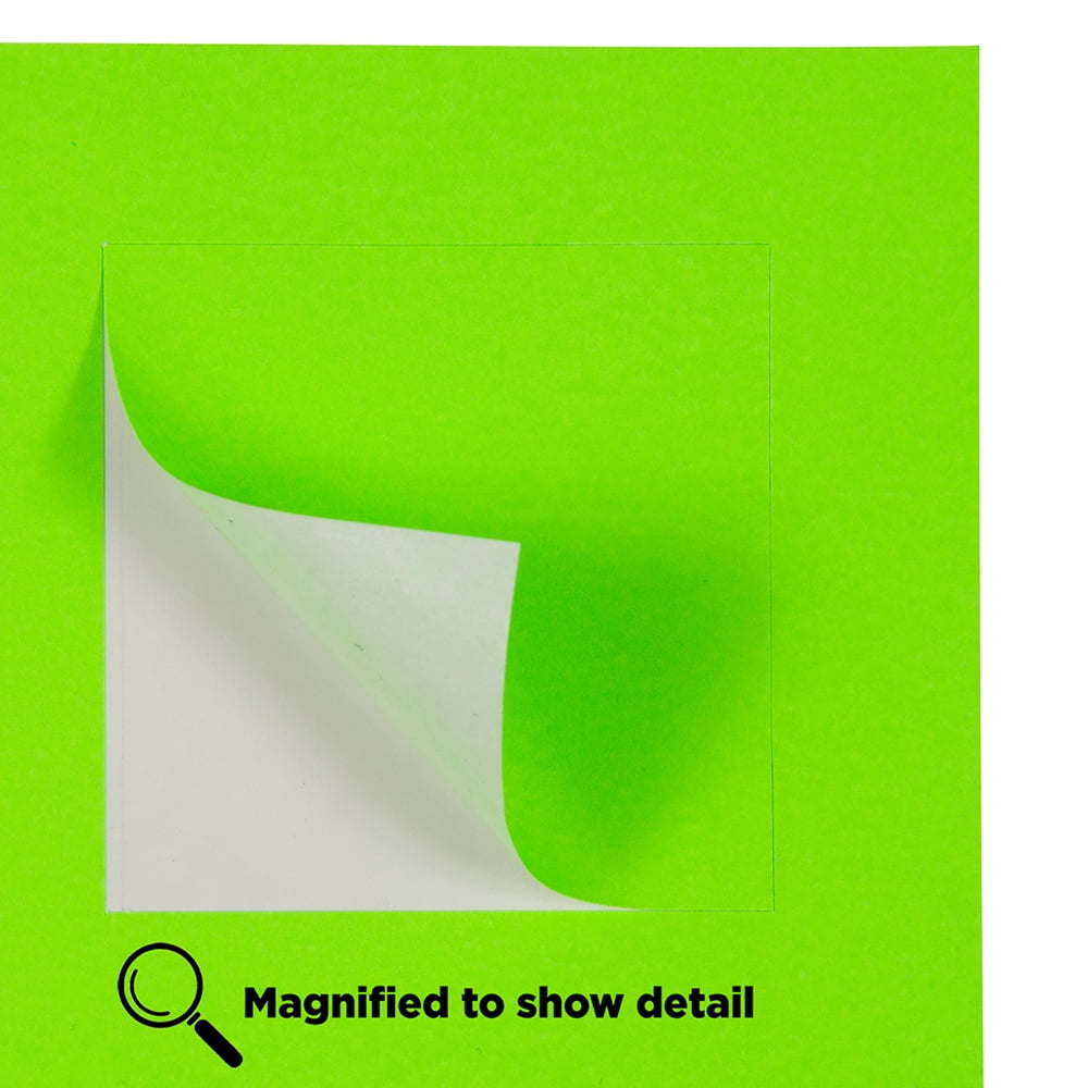 JAM Paper Square Address Labels, 2 x 2, Neon Green, 120 per Pack