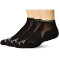 thumbnail image 1 of Thorlo Mujeres Experia Micro-Mini Crew Calcetines 3 Pack NegroNegro 10, 1 of 3