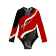 thumbnail image 3 of iiniim Marble Print Gymnastics Leotard for Girls Sparkle Dance Bodysuit Dancewear 6-16 Red 8, 3 of 7