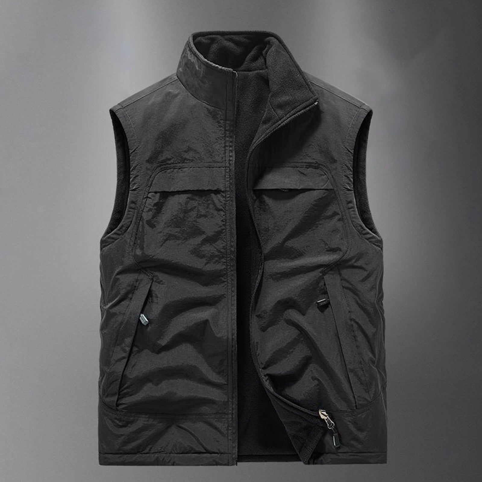 Men's Casual Outdoor Vest Jacket Multi Pockets Breathable Mesh