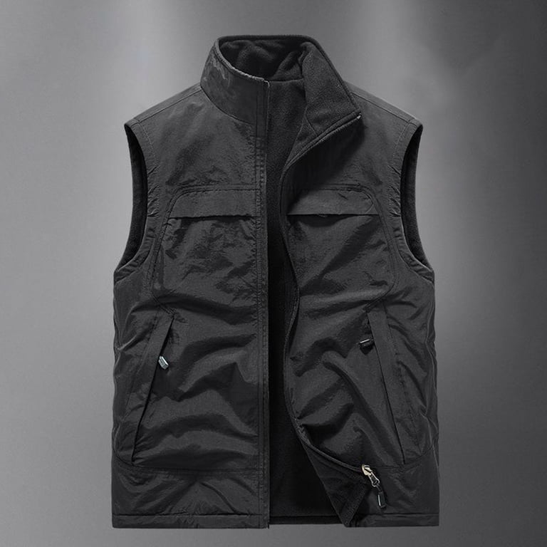 Men's Casual Outdoor Vest Jacket Multi Pockets Breathable Mesh