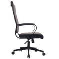 thumbnail image 4 of 2xhome Black Contemporary Mid Century Modern High Back Tall Ribbed PU Leather Swivel Tilt Adjustable Chair with Back Swivel Wheels Office Conference Room Work Task on Black Base, Set of 1, 1 piece, 4 of 13