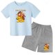 thumbnail image 3 of Conjunto de 2 piezas de camiseta y pantalones cortos con estampado de El Rey León Simba para niños y adolescentes, ropa informal de manga corta, traje de moda, 3 of 5