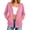 Pink, variant on Vivianyo HD Women's Light Contrast Stitch Zip Up Hooded Sweatshirt, White Drawstring Kangaroo Pocket Long Sleeve Solid Casual Hooded Outer Tops for Women, Women's Light Blue, Sizes S-2XL