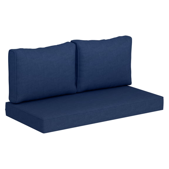 Patio Loveseat Cushions 2 Seat, 46x26x5 in, Outdoor Furniture Cushions Set, Thick Replacement Cushions with Removable Cover, Navy Blue