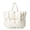 White, variant on Puffer Tote Bag for Women Large Quilted Lightweight Satchel Purse for Work Travel Gym Shop(Black)