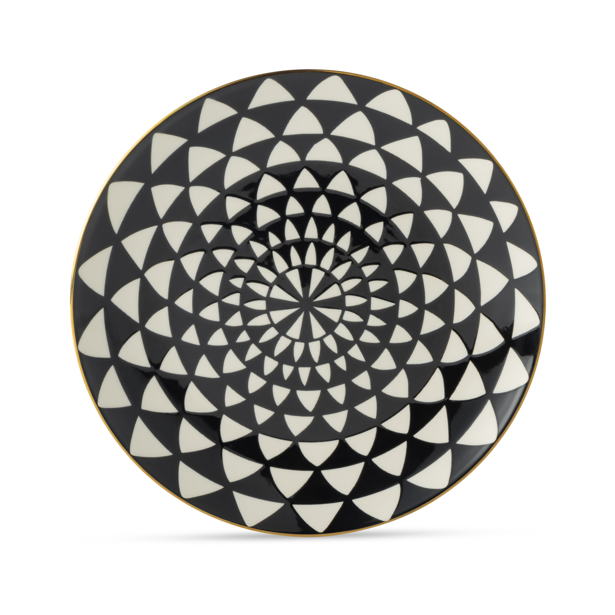 Thyme & Table Medallion 12-Piece Ceramic Dinnerware Set, Black photo 6