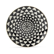 Thyme & Table Medallion 12-Piece Ceramic Dinnerware Set Black and White
