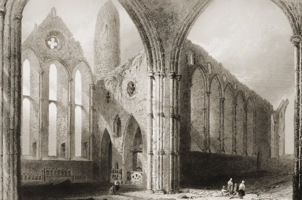 Interior Of Cashel Abbey Connemara County Galway Ireland Drawn By WHBartlett Engraved By EJRoberts From The Scenery And Antiquities Of Ireland By NPWillis And JStirling CoyneIllustrated From Drawings