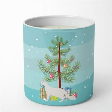 Oriental Longhair Cat Merry Christmas 10 oz Decorative Soy Candle