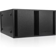 Sound Town Dual 12" 2400W Powered PA Subwoofer with Speaker Output, DSP, Birch Plywood, Folded Horn Design, TWS Bluetooth, Black for Lounge, Club, Bar, Theater, Restaurant, Church (CARME-212SPW1.1)