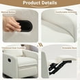 thumbnail image 5 of HSUNNS 360° Swivel Rocker Recliner for Adults, Small Rocking Recliner for Small Spaces, Glider Recliner for Nursery, Rocking Chair , Manual Recliner Chair for Living Room, Bedroom, White, 5 of 12