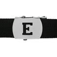 thumbnail image 2 of Initial E Buckle Black Adjustable Canvas Web Belt With Metal Buckle 32 to 72, 2 of 2