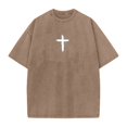 thumbnail image 7 of Christian Graphic Shirts for Men Vintage Acid Wash Oversized Tshirts Faith Cross Print Short Sleeve Casual Streetwear Summer Tops, 7 of 7