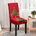 thumbnail image 4 of 15.7*25.5 Inch Stretch Removable Washable Dining Room Chair Protector Slipcovers Christmas Decoration/Home Decor Dining Room Seat Cover, 4 of 8