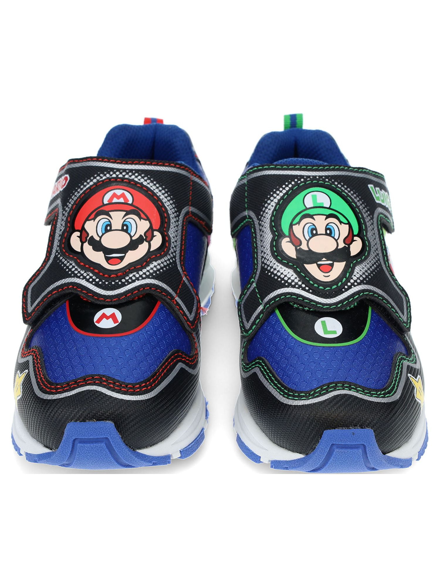 【**Mario**】　バドミントンシューズ Nintendo Super Mario Light-Up Athletic Shoes, Black/Green, Size 10