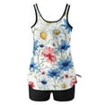 thumbnail image 4 of Trajes de Baño Modestos para las Mujeres Traje de Baño de Eslinga de Impresión de Hojas de Flores Multicolores, Cintura Alta Y Tops de Traje de Baño de Apoyo para las Mujeres, 4 of 6