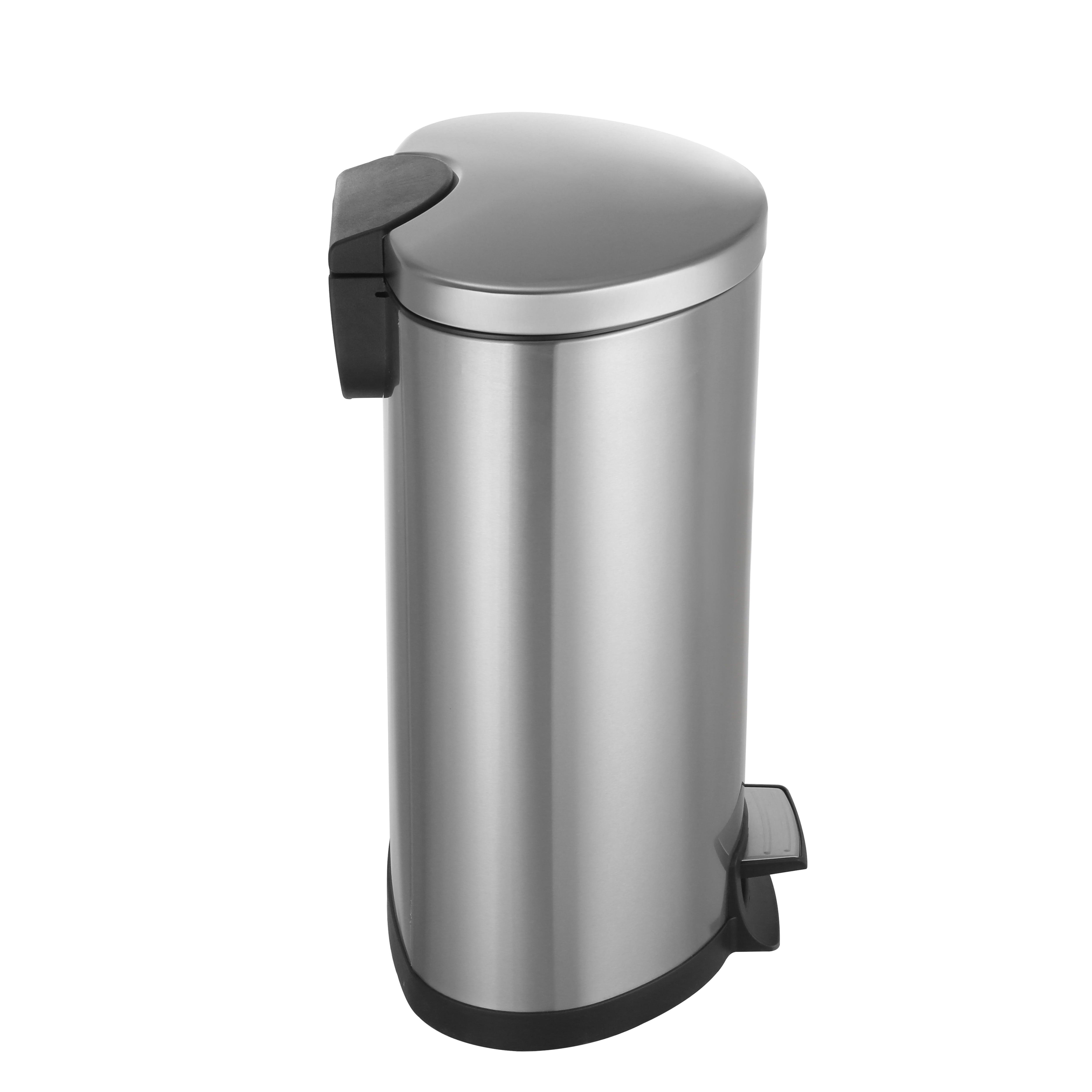 14.5 Gallon Trash Can Stainless Steel Semi-Round Kitchen Trash Can -  AliExpress