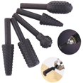 thumbnail image 3 of Thinsony 5 Pieces/Set Wood Rotary Rasp Portable Reusable Shaping Drill Bits Assorted Kit DIY Crafting Woodworking Accessories, 3 of 6