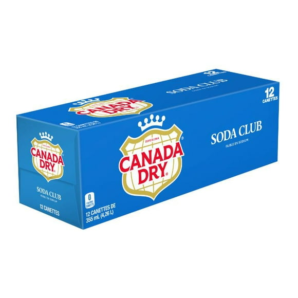 Canada Dry® Club Soda 355 mL Cans, 12 Pack, 12 x 355 mL