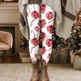 thumbnail image 6 of Dmsael Christmas Yoga Pants for Women Christmas Leggings For Women Casual Fashion Xmas Santa Printed Sports Tight Full Length Yoga Pants Soft Stretchy Tummy Control Legging White,XL, 6 of 6