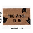 thumbnail image 3 of Hovilon Halloween Doormat 40x60cm, The Witch Is In Silhouette Welcome Mat, Durable Cloth Entry Rug, Whimsical Spooky Seasonal Decoration for Indoor Outdoor Front Door Porch, Fall Home Accent, 3 of 7
