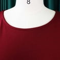 thumbnail image 6 of AURA Womens Midi Pencil Dress High Waist Ruffle Short Sleeve Round Neck Solid Color S XXXL, 6 of 8