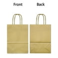 thumbnail image 2 of AZOWA Gift Bags Small Kraft Paper Bags with Handles (6 x 3.1 x 8.7 in, Matte Gold, 25 Pcs), 2 of 7