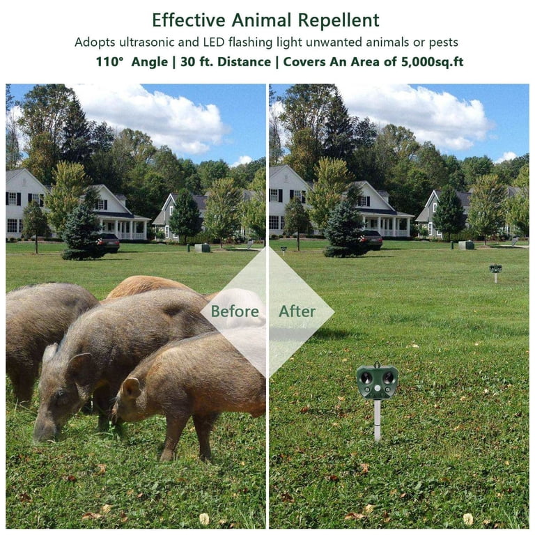 AsterOutdoor Ultrasonic Animal Repeller Solar Powered, Motion Sensor photo 7