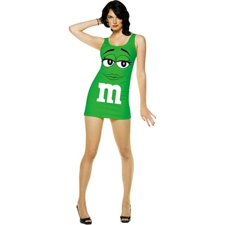 Green M&M Tank Dress Adult Halloween Costume, Size: Women's - One