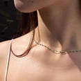 thumbnail image 6 of Fashion Elegant Womens Colorful Sparkling Metal Collarbone Long Chain Necklace, 6 of 10