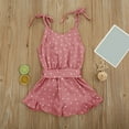 thumbnail image 6 of 4T Summer Outfits For Girls Toddler Baby Girl Summer Clothes Love Heart Romper Tie-Up Strap Halter Jumpsuit Infant Summer Sling Playsuit, 6 of 7