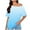 Light Blue Blouses, variant on Short Sleeve Cold Shoulder Tops for Women Plus Size Dressy Shirts Round Neck Classic Tunic Blouses Fashion Print T Shirts Top S-2XL