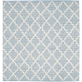 thumbnail image 2 of SAFAVIEH Montauk Crispian Geometric Quatrefoils Cotton Area Rug, Light Blue/Ivory, 6' x 6' Square, 2 of 5