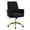 Black, variant on Bananova Big and Tall Office Chair 380lbs, Mid-Back Corduroy Swivel Desk Chair with Gold Base, Wide Seat Computer Vanity Chair, Green