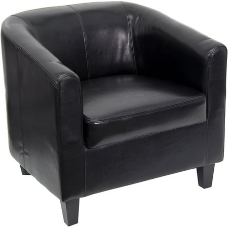leather office side chair with arms black or brown walmart com